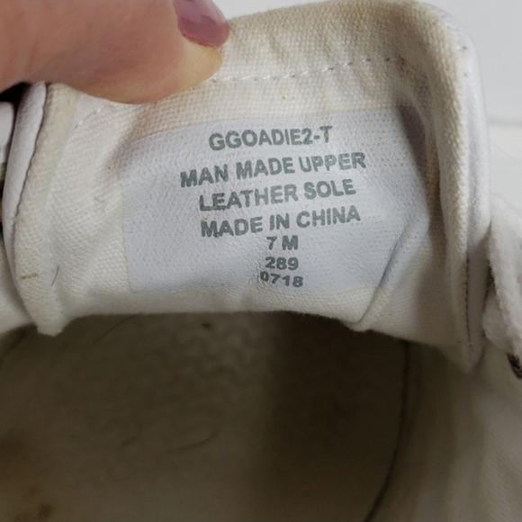 G By Guess Backer Quilted White Sneaker, Size 7 - Picture 8 of 10